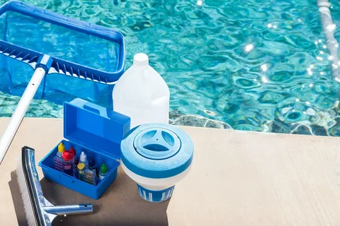 MATERIALS USED IN POOL MAINTENANCE AND CLEANING